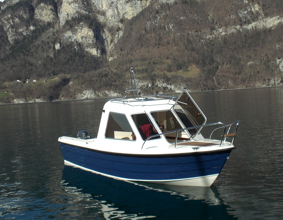 Die Fischerboote aus der Baureihe Sportfischer der Thoma Werft am Walensee